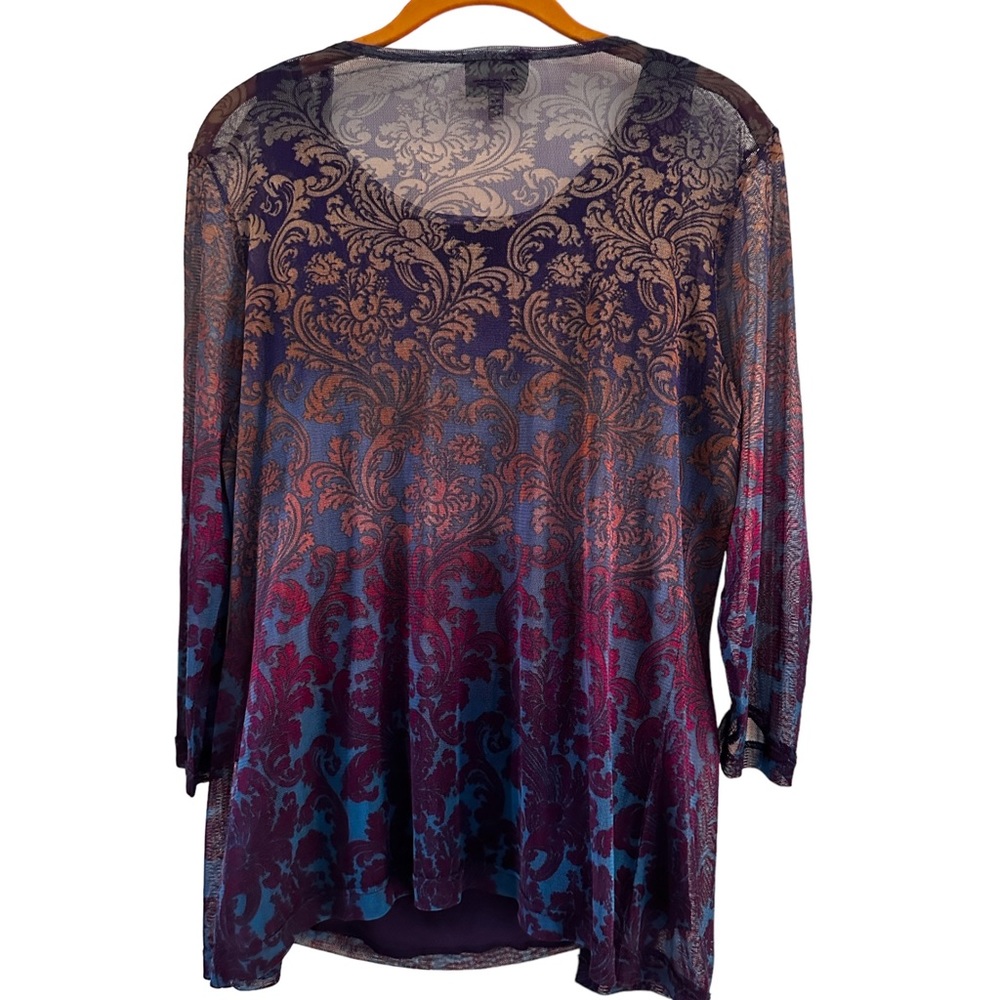 Gorgeous 2 piece Lynn Ritchie Blouse set-Ombre-Petite Large-100% silk